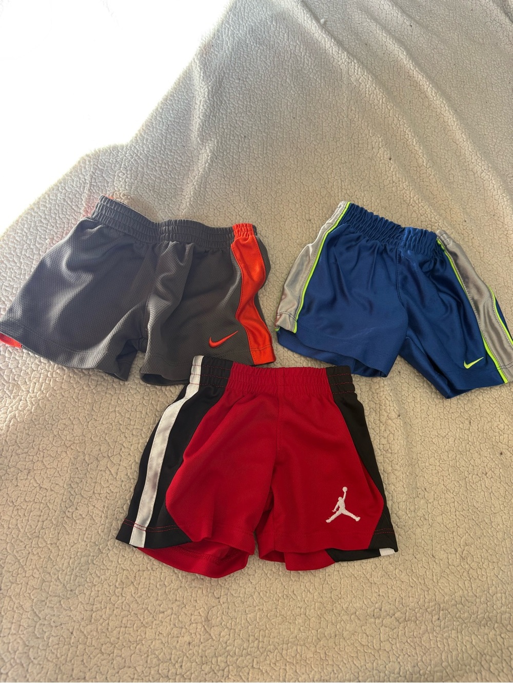 Jordan Kids Red and Black Athletic Shorts with Jumpman Logo